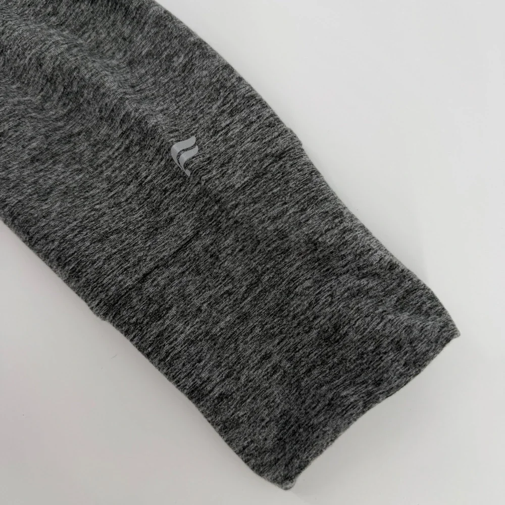 Fabletics Hoodie Womens Small Charcoal Grey Heathered Crop Pullover FT5838-R
